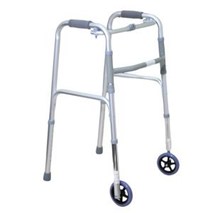 Andador Plegable Paso A Paso Con Ruedas De Aluminio