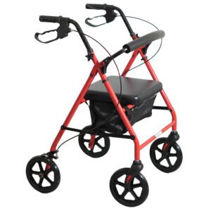 Andador Rollator 4 Ruedas Con Freno Asiento Bolso