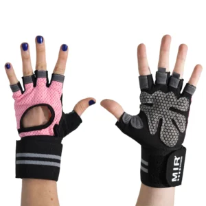 Par De Guantes Fitness Con Muñequera Mir Fitness